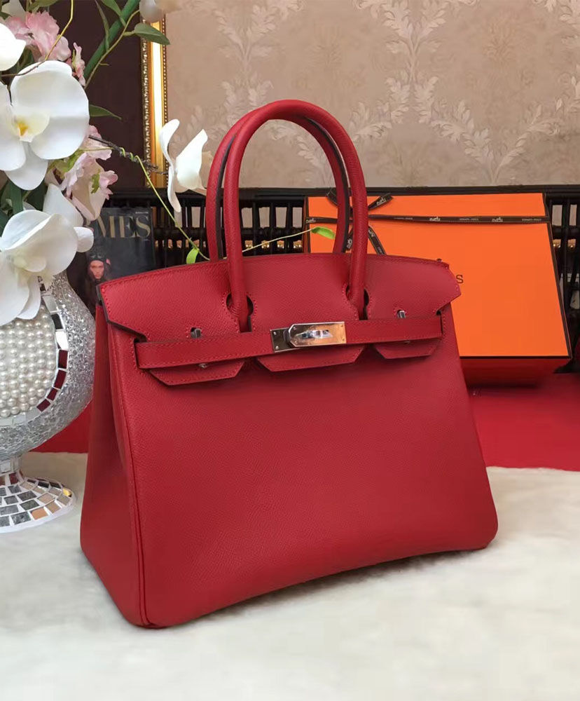 Hermes Birkin 35 Epsom Leather Paon Phw Red