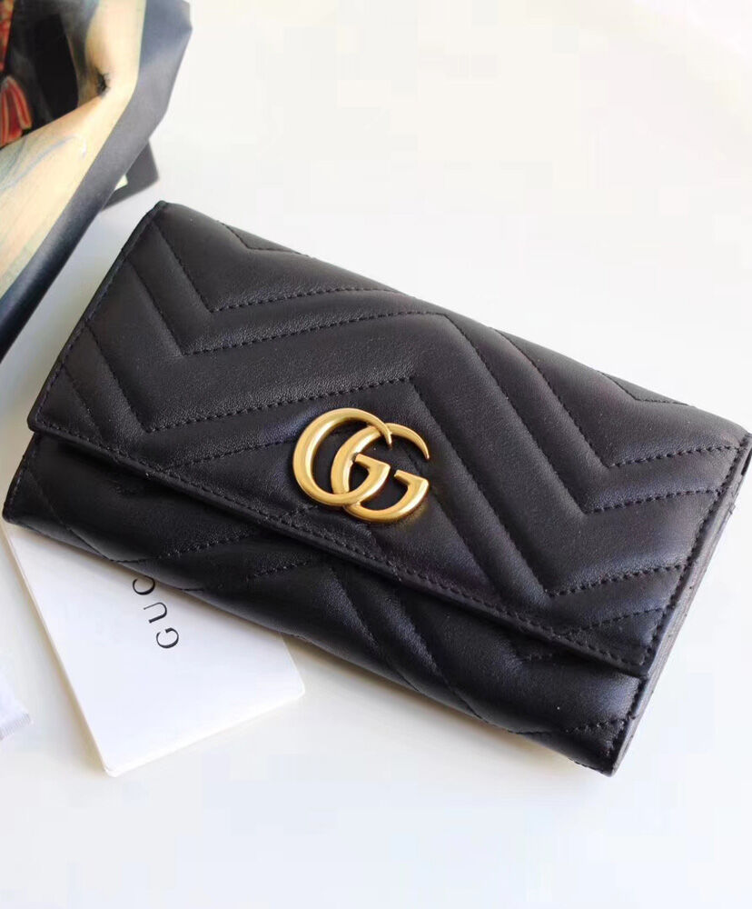 Gucci GG Marmont continental wallet 443436 Black
