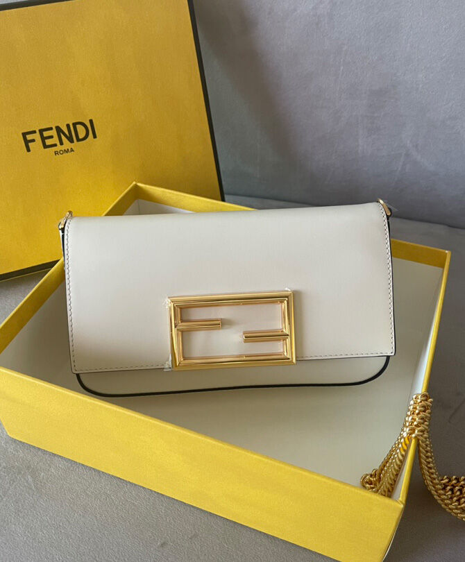 Fendi Wallet On Chain With Pouches Cream