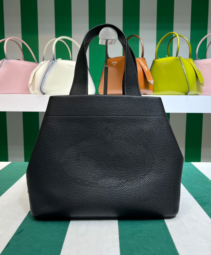 Prada Medium Leather Tote 1BG384 Black