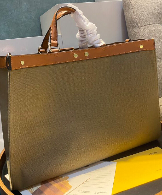 Fendi Peekaboo X-Tote Coffee