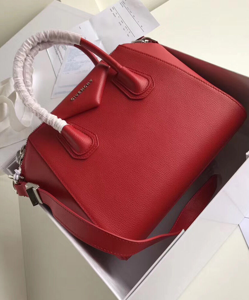 Givenchy Antigona Leather Large Duffel Red