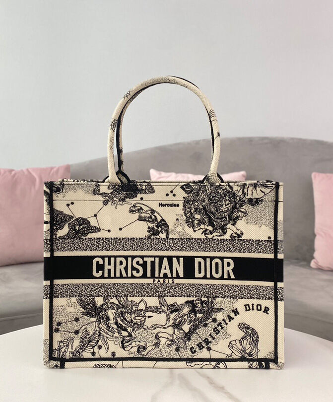 Christian Dior Medium Dior Book Tote Cream