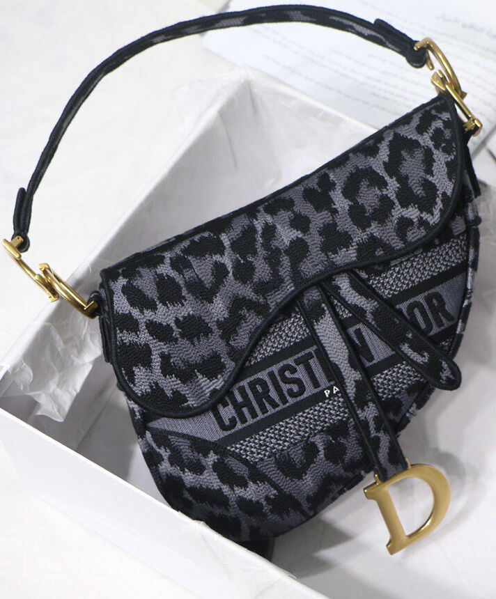 Christian Dior Saddle Bag Gray