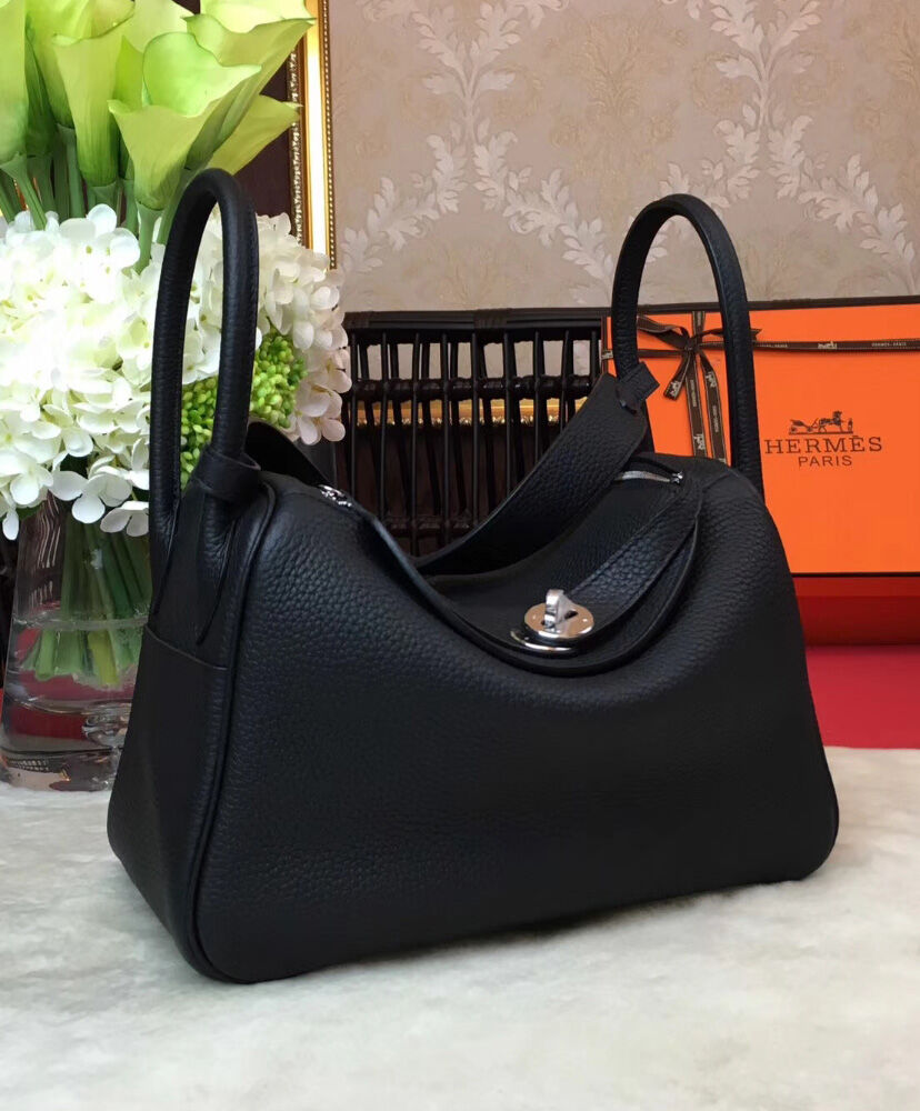 Hermes Linda Bag 26 Togo Leather Black