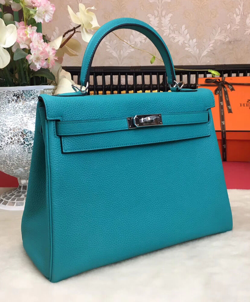 Hermes Kelly Bag 28 Togo Leather Dark Blue