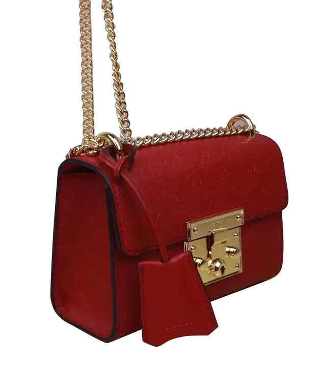 Gucci Padlock Signature Shoulder Bag 409487 Red