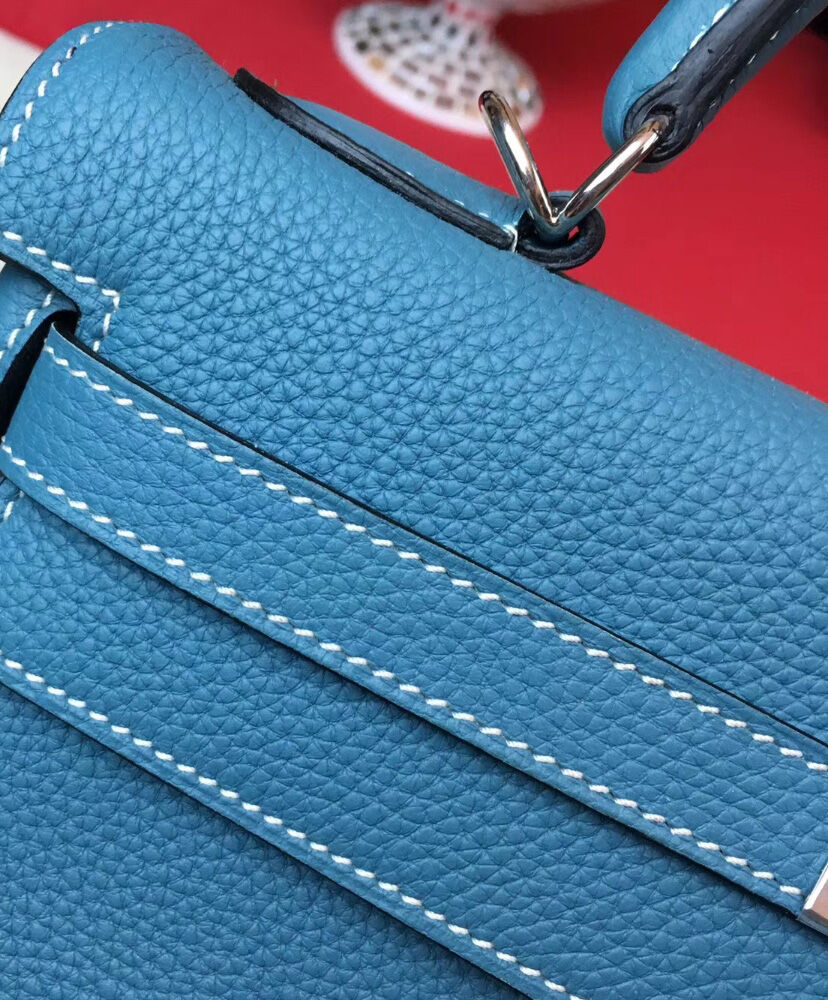 Hermes Kelly Bag 28 Togo Leather Blue