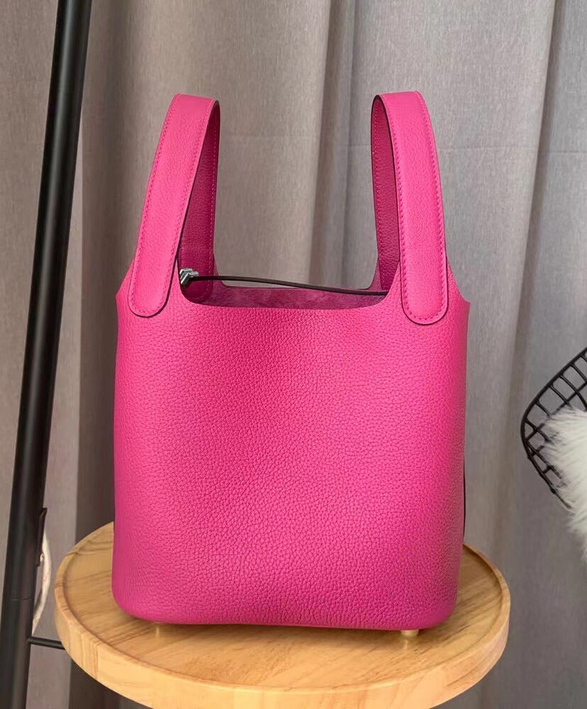 Hermes Picotin Lock Togo Bag 18cm Peachblow