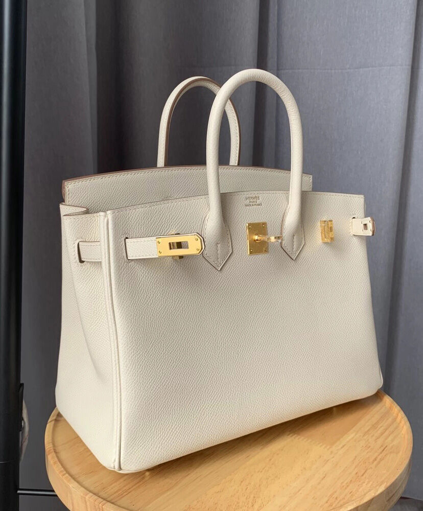 Hermes Birkin 25 Epsom Leather Paon Phw Cream
