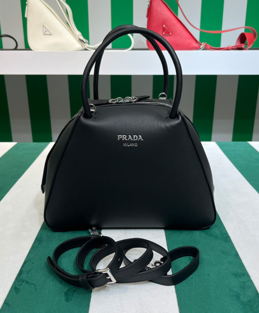 Prada Small Leather Prada Supernova Handbag 1BA366 Black