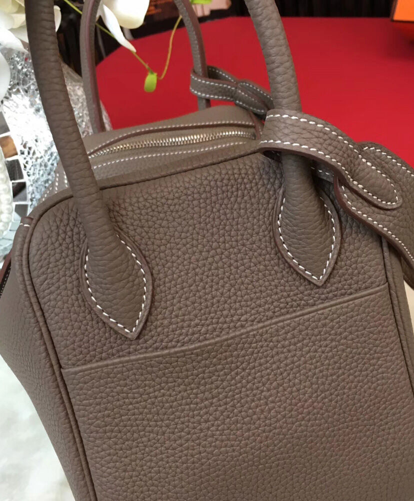 Hermes Linda Bag 26 Togo Leather Dark Gray