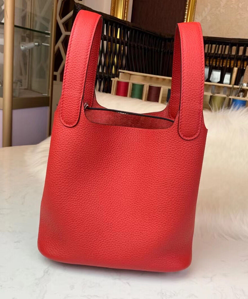 Hermes Picotin Lock Togo Bag 18cm Red