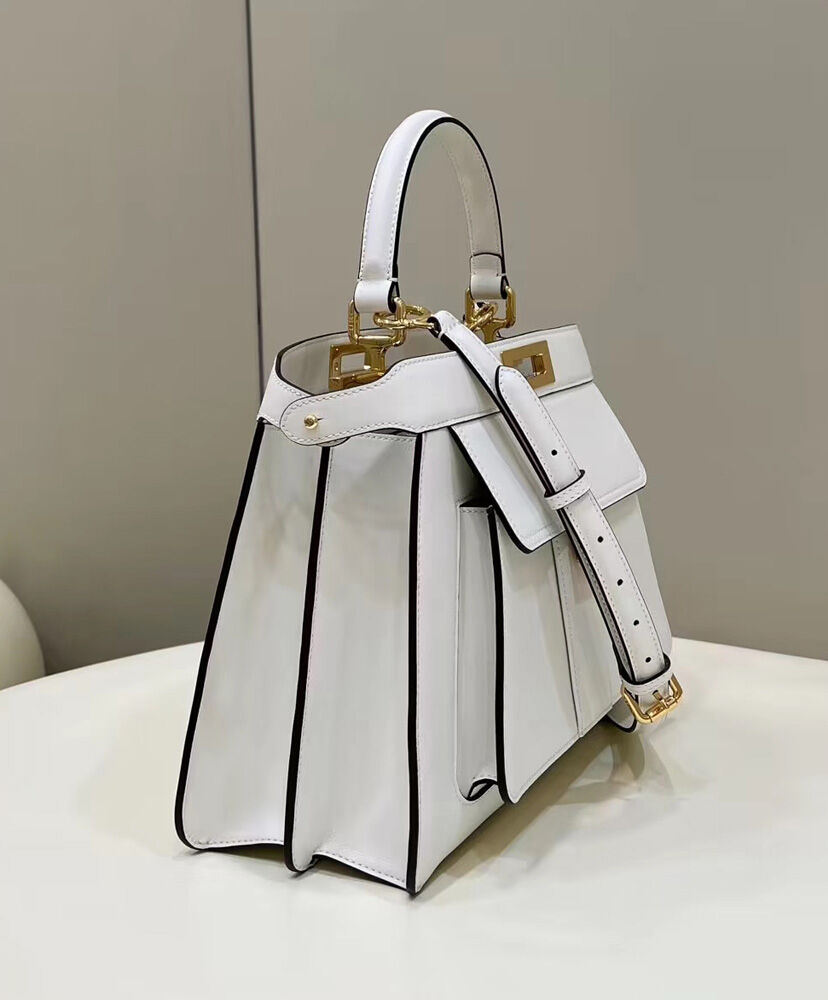 Fendi Peekaboo ISeeU Medium Tote 8BN321 White