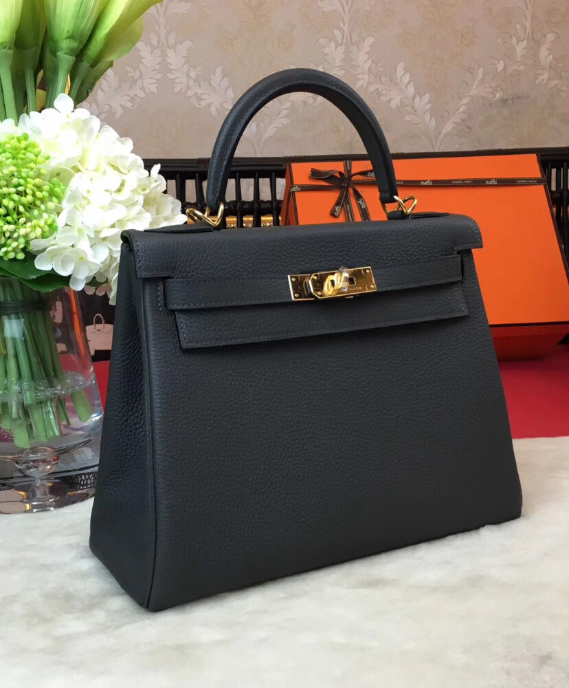 Hermes Kelly Bag 32 Togo Leather Black