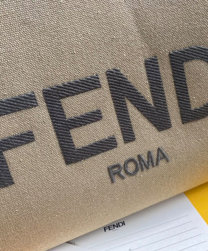 Fendi Peekaboo X-tote Canvas bag 8BH374 Khaki