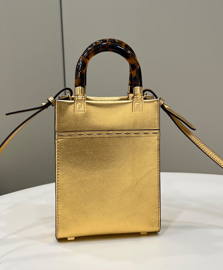 Fendi Mini Sunshine Shopper Golden