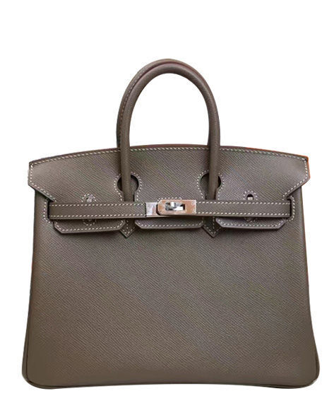 Hermes Birkin 25 Epsom Leather Paon Phw Gray
