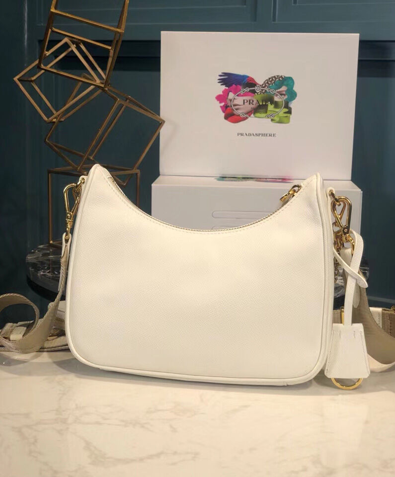 Prada Re-Edition 2005 Saffiano leather bag 1BH204 White