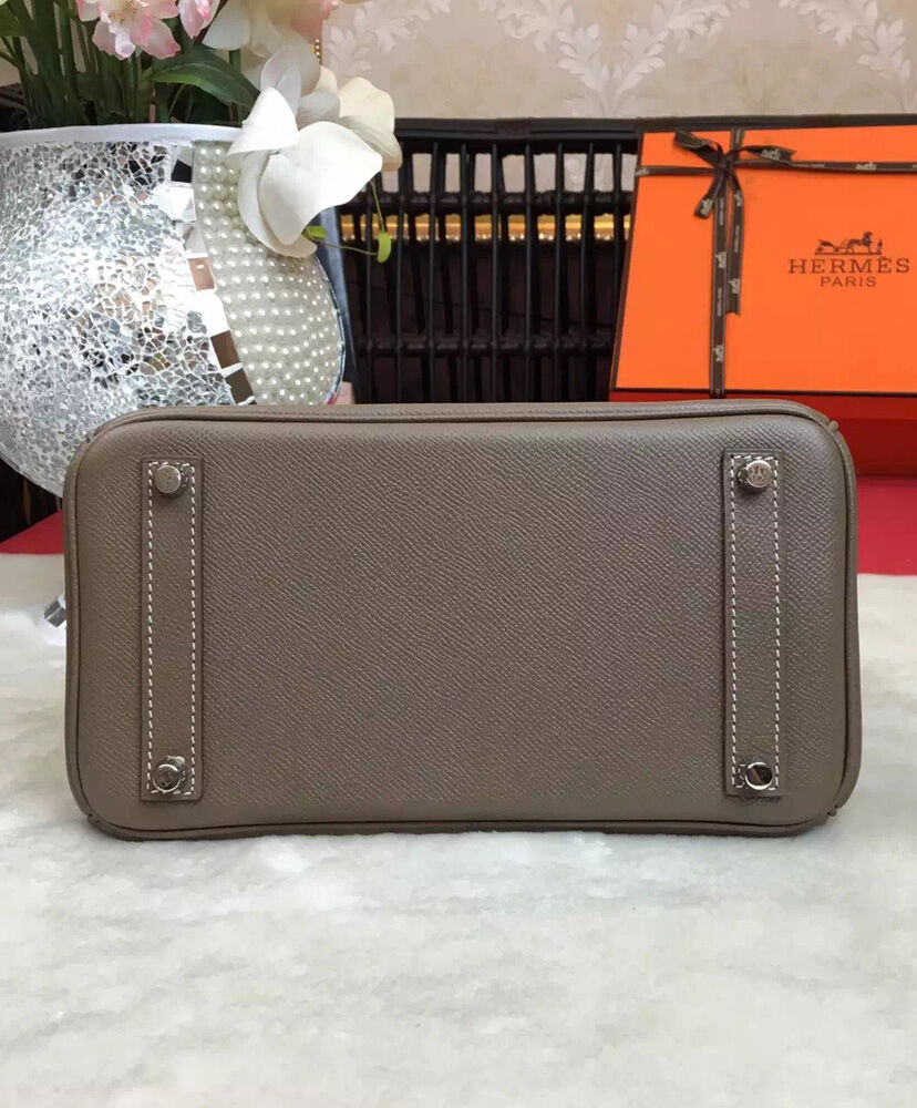 Hermes Birkin 25 Epsom Leather Paon Phw Gray