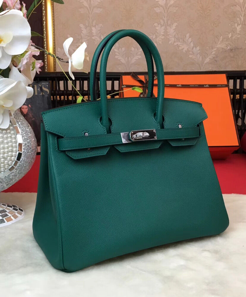 Hermes Birkin 30 Epsom Leather Dark Green