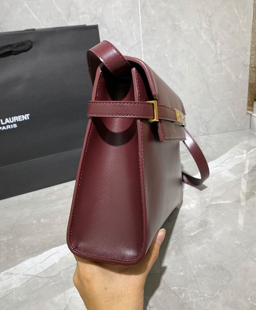 Saint Laurent Manhattan Shoulder Bag In Smooth Leather 579271 Mauve
