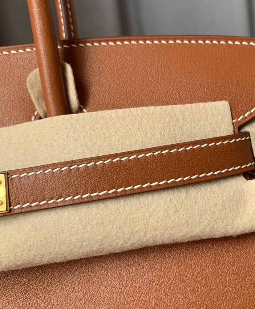 Hermes Birkin 25 Swift Leather Light Coffee