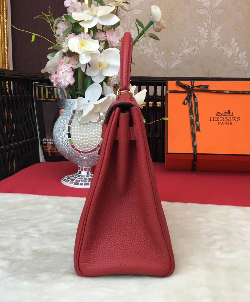 Hermes Kelly Bag 28 Togo Leather Red