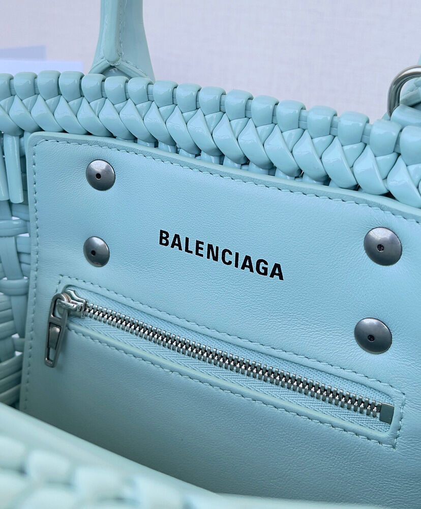 Balenciaga Bistro XXS Basket With Strap Light Blue