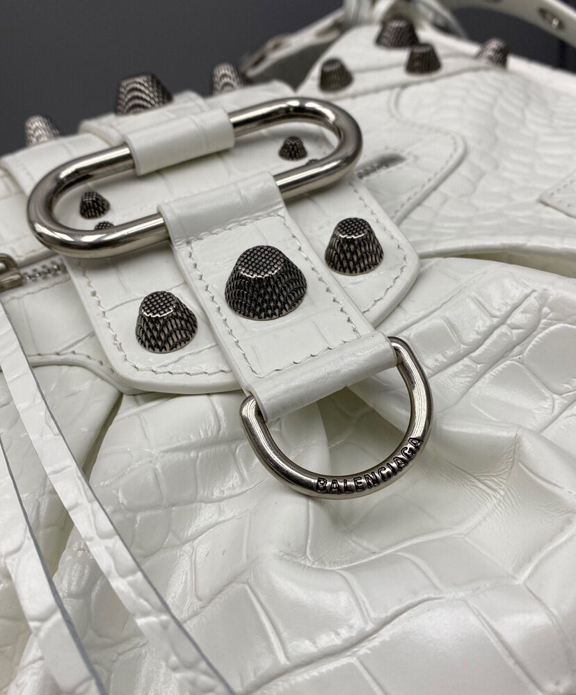 Balenciaga Le Cagole Medium Shoulder Bag Cream