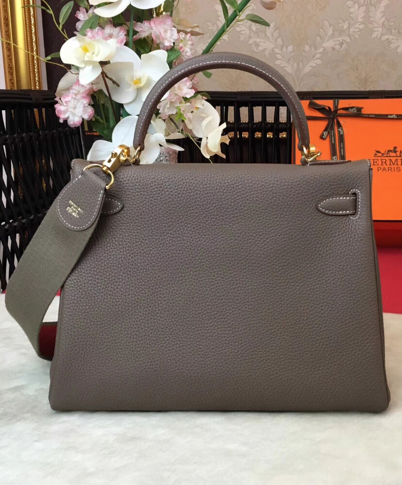 Hermes Kelly Bag 28 Togo Leather Dark Gray