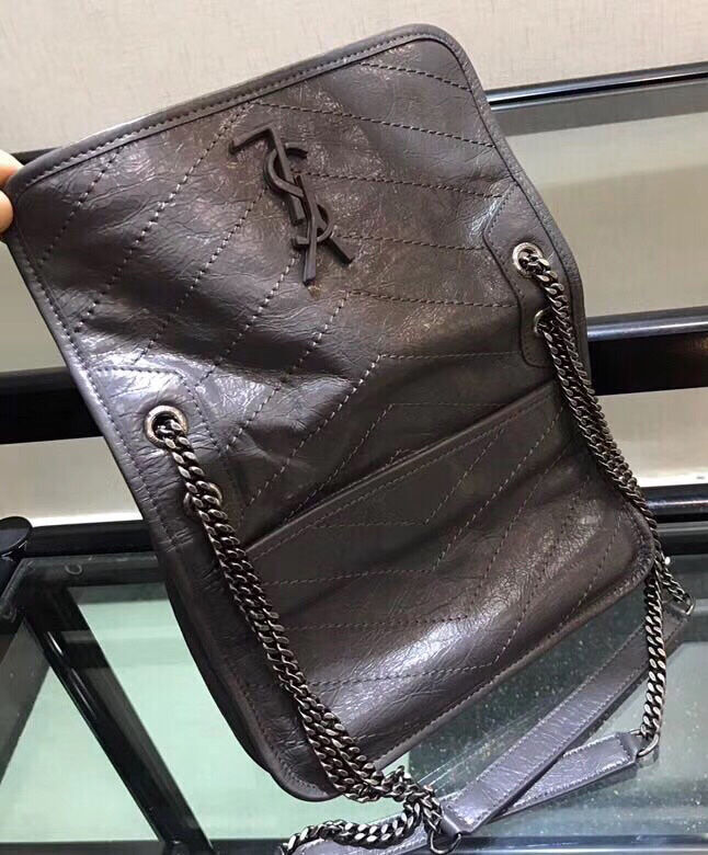 Saint Laurent Baby Niki Chain Bag 5330370 Dark Gray