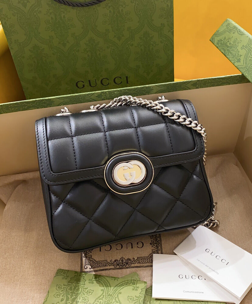 Gucci Deco Mini Shoulder Bag 741457 Black