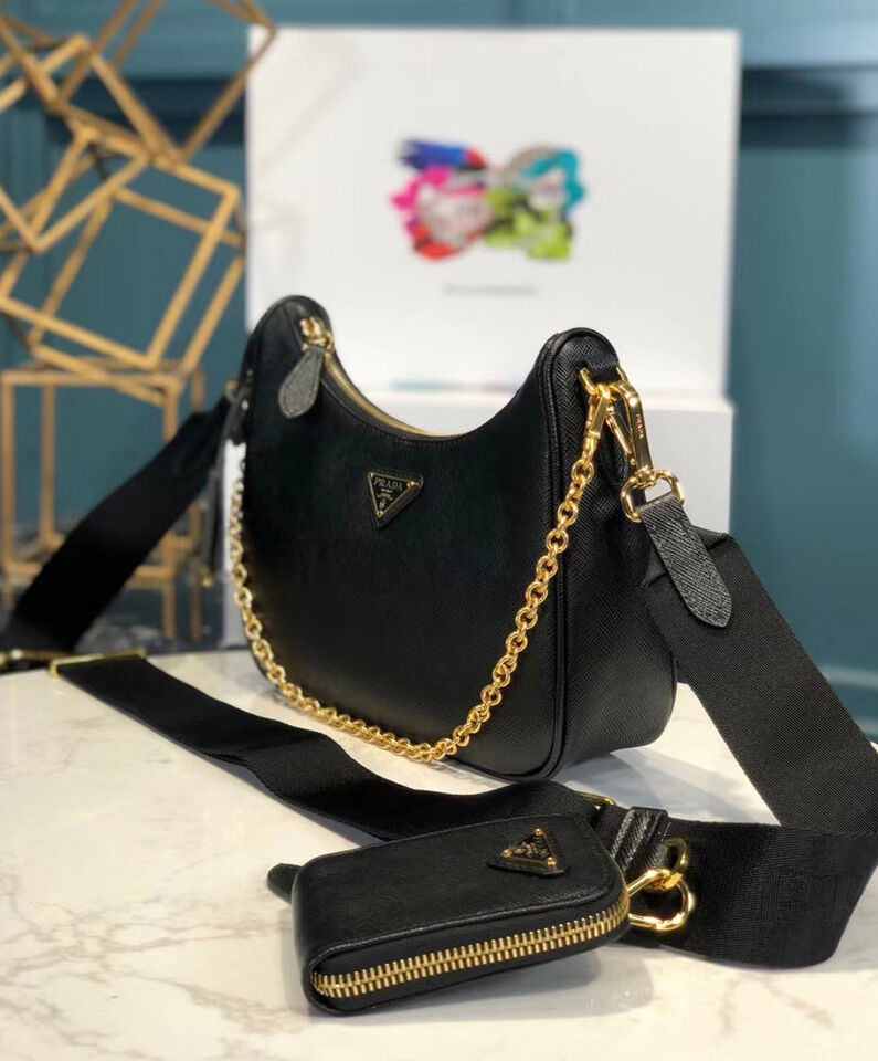 Prada Re-Edition 2005 Saffiano leather bag 1BH204 Black