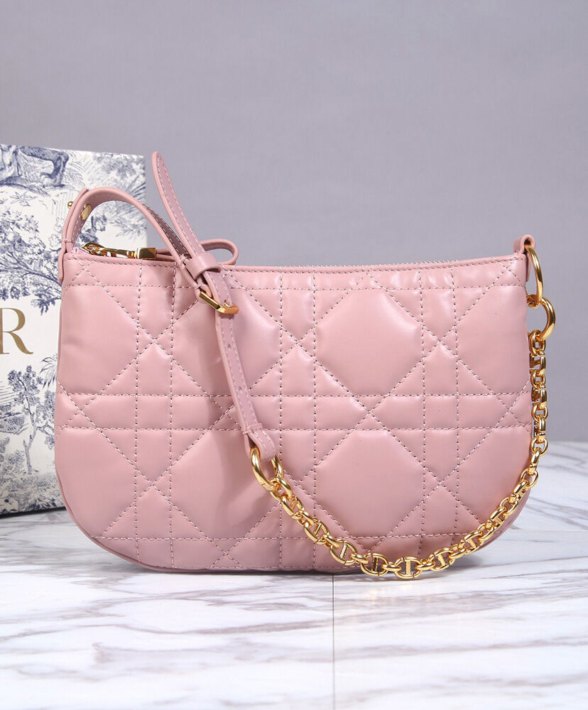 Christian Dior Mini Dior Caro Tulip Bag Pink