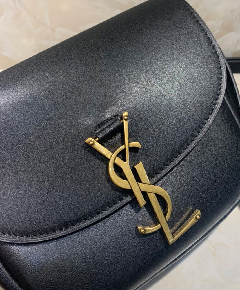 Saint Laurent Kaia mini leather shoulder bag Black