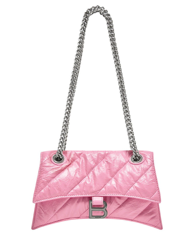 Balenciaga Crush Small Chain Bag Quilted Pink