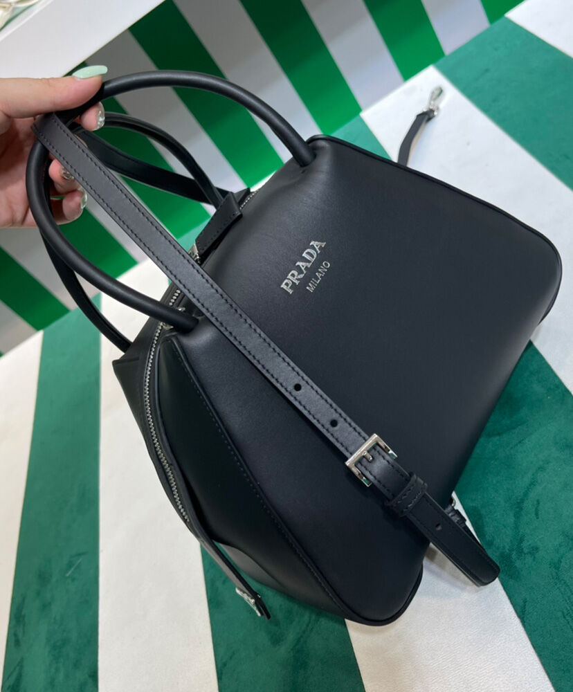 Prada Small Leather Prada Supernova Handbag 1BA366 Black