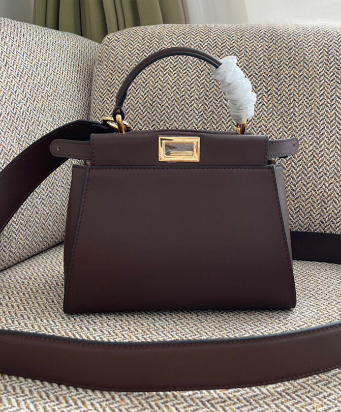 Fendi Peekaboo Mini 8BN244 Dark Coffee