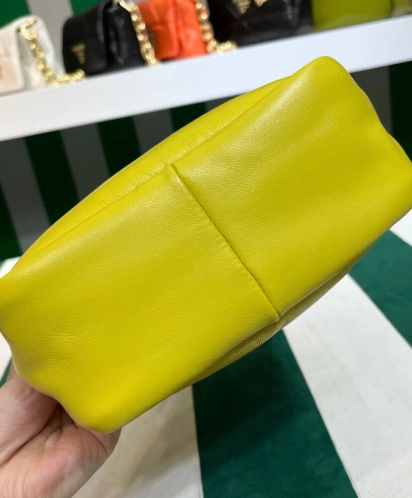 Prada Small Padded Prada Soft Nappa-leather Bag 1BA359 Yellow