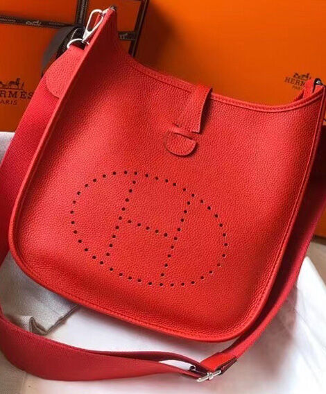 Hermes Evelyne III 29 Bag Red