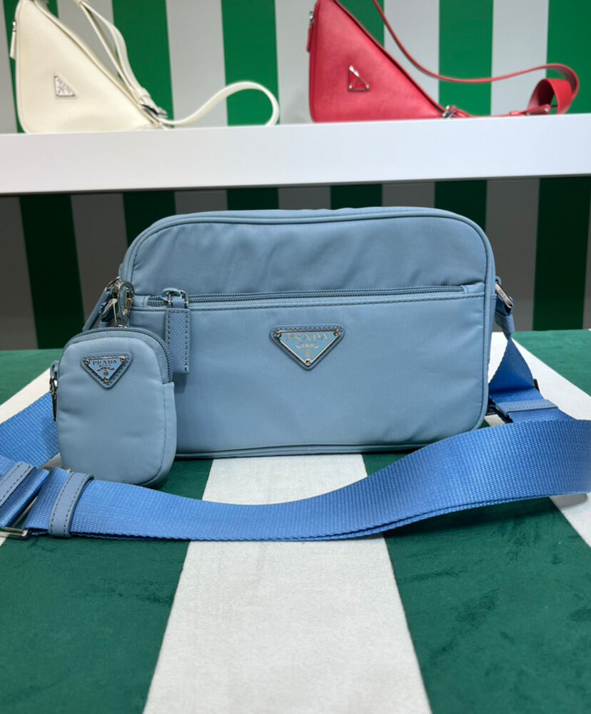 Prada Re-Nylon Shoulder Bag 1BC167 Blue