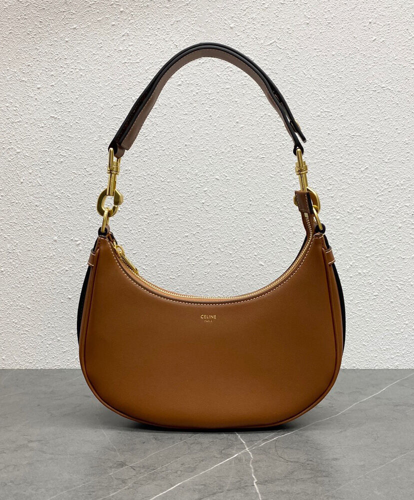 Celine Medium Ava Strap Bag In Smooth Calfskin Coffee