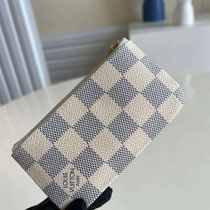 N62659 Louis Vuitton Key Pouch Damier Azur Coated Canvas   RRG052