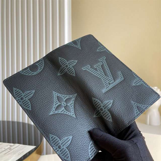 Louis Vuitton Brazza Wallet Taurillon Shadow Leather M80042   RRG024