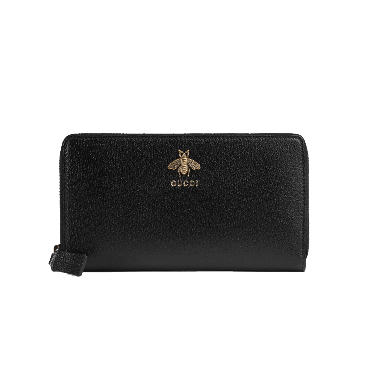 GUCCI ANIMALIER LEATHER ZIP AROUND WALLET