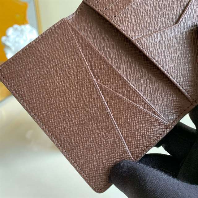 Louis Vuitton Pocket Organizer Coated Canvas Calf Leather Lining N63145   RRG044