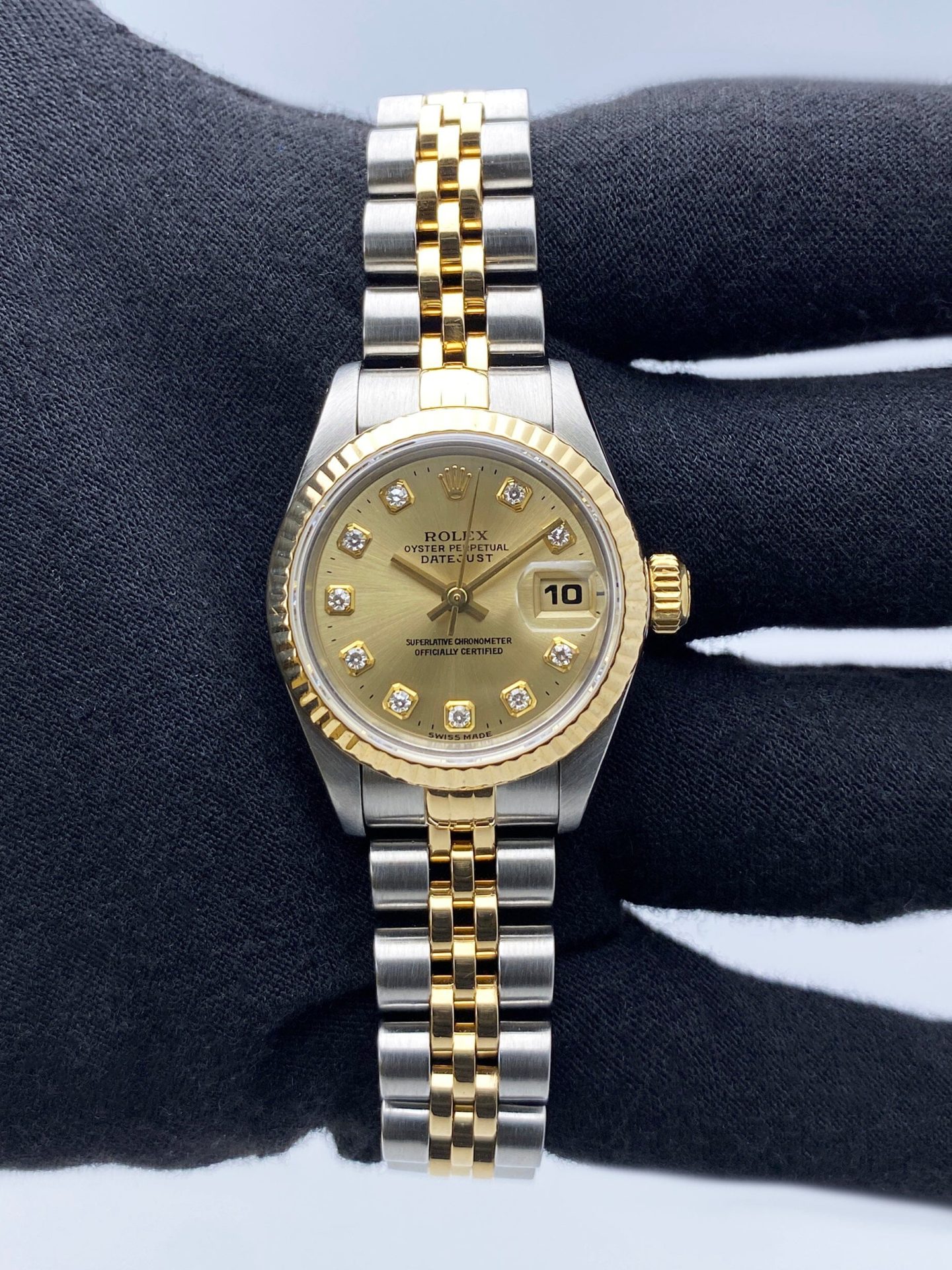 Rolex Datejust 79173 Diamond Champagne Dial Ladies Watch