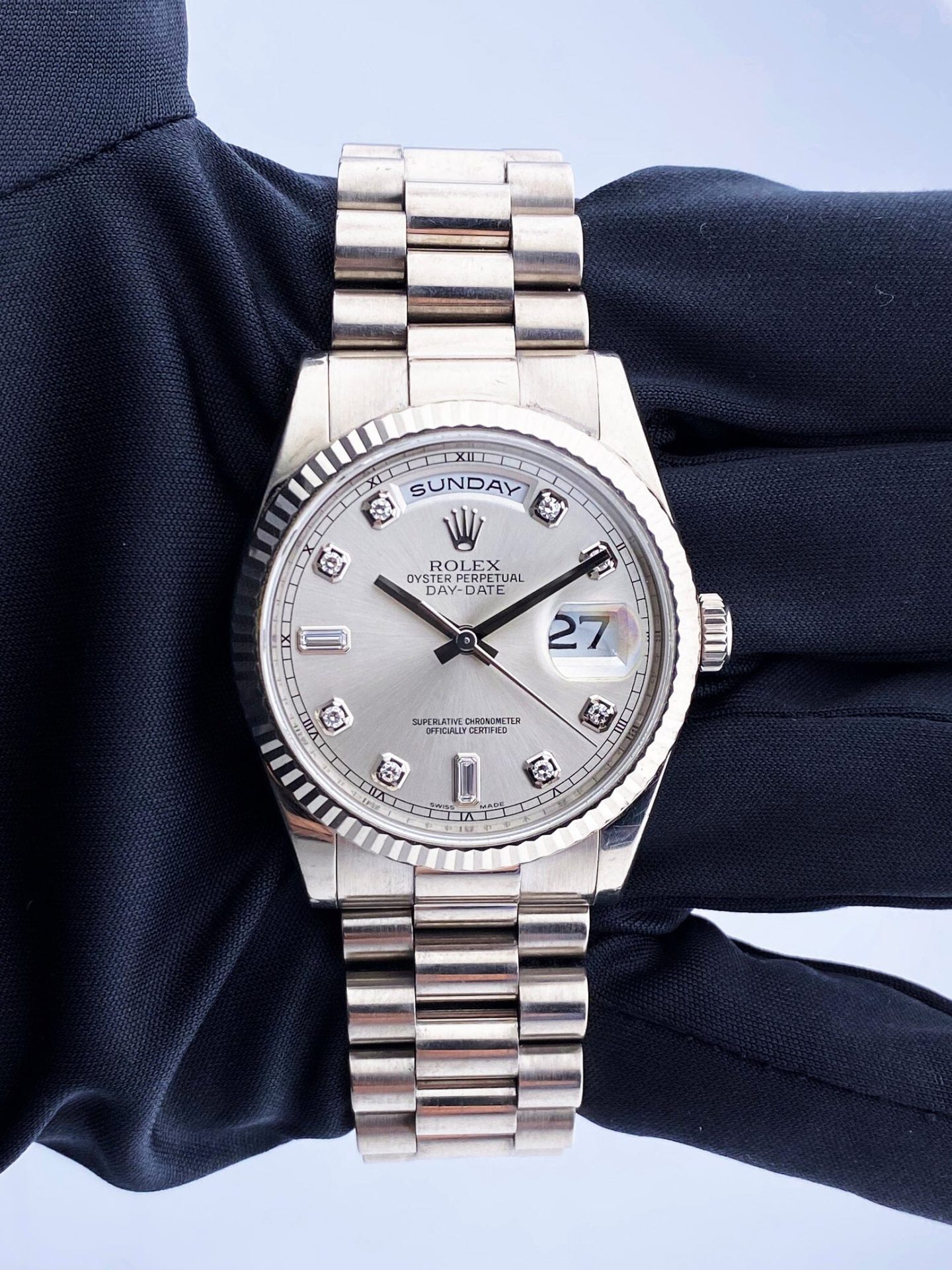 Rolex Day-Date 118239 Diamond Dial Mens Watch