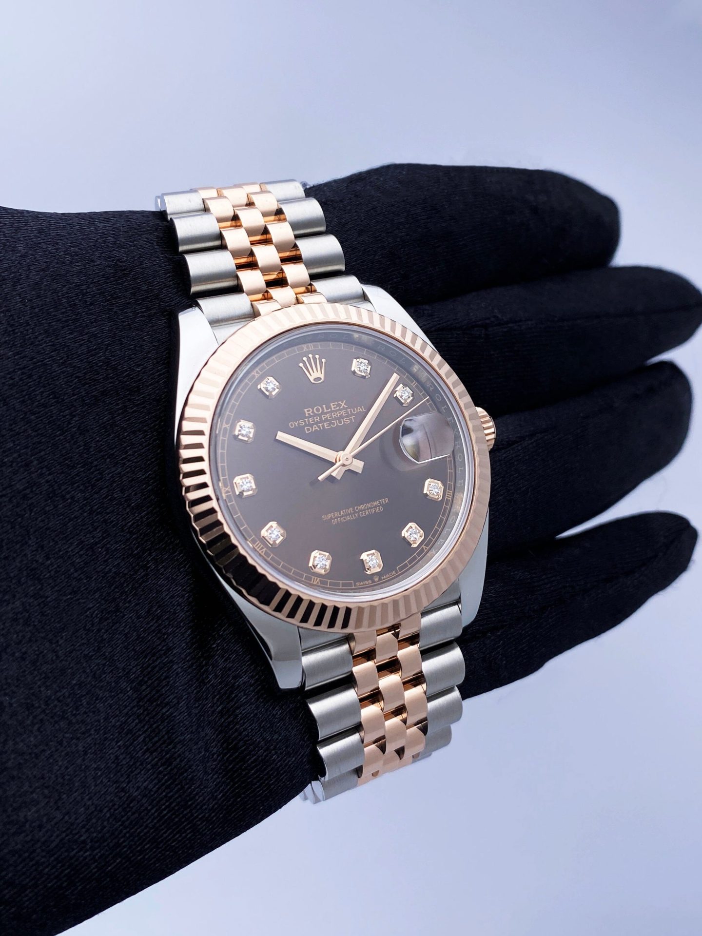 Rolex Datejust 41 126331 Chocolate Diamond Dial Mens Watch Box Papers
